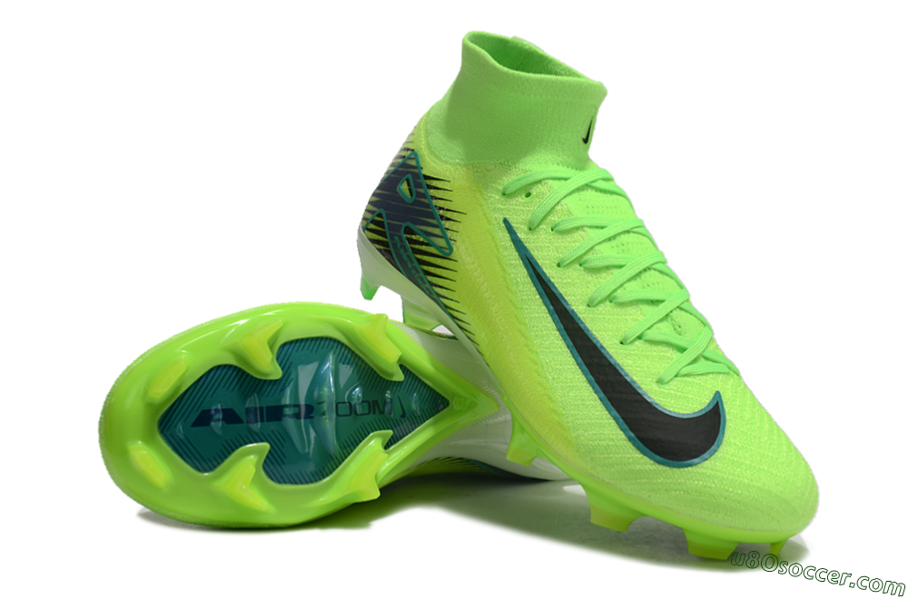 Nike Air Zoom Mercurial Superfly 10 Elite FG Firm Ground Soccer Cleats - Yellow/Black/Blue 4