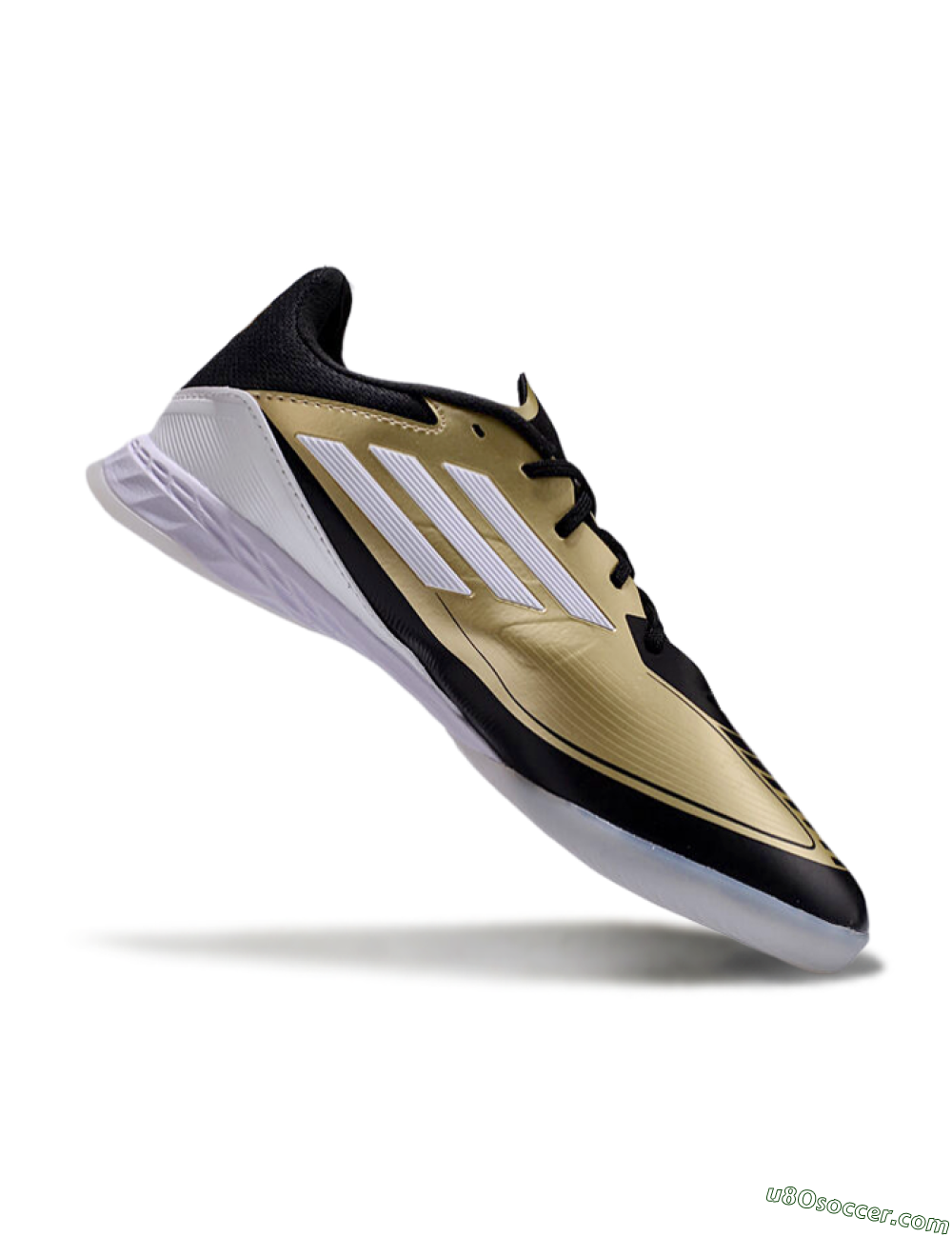 Adidas F50 Elite Messi IC Indoor & Futsal Soccer Shoes - Gold/White/Black 4