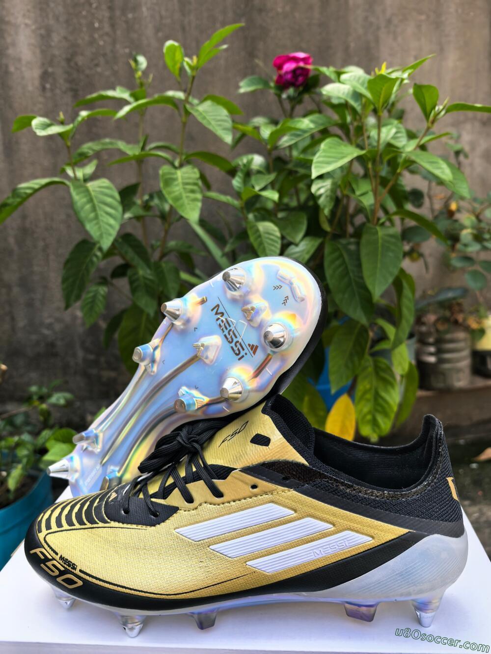 Adidas F50 Elite SG Soft Ground Soccer Cleats - Gold/Black/White