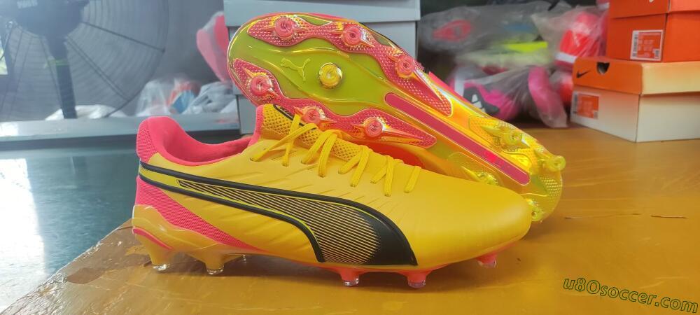 Puma Ultra Ultimate FG Firm Ground Soccer Cleats - Red/Black/Yellow