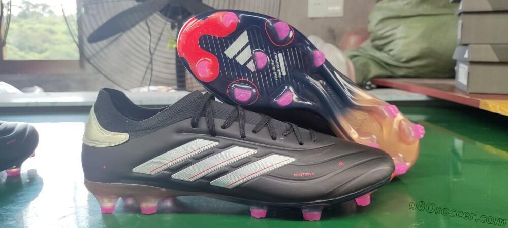 Adidas Copa Pure 2 FG Firm Ground Soccer Cleats - Black/White/Blue