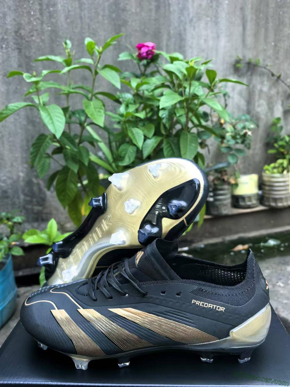 Adidas Predator Elite Accuracy FG Firm Ground Soccer Cleats - Black/Gold
