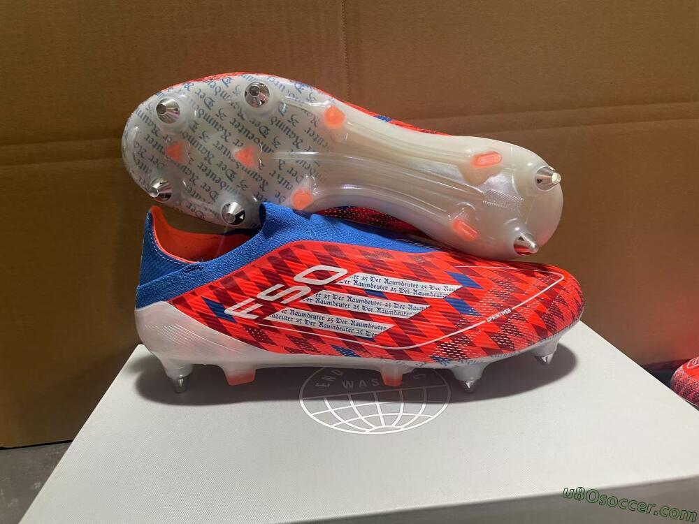 Adidas F50 Elite Laceless SG Soft Ground Soccer Cleats - Red/Blue/White
