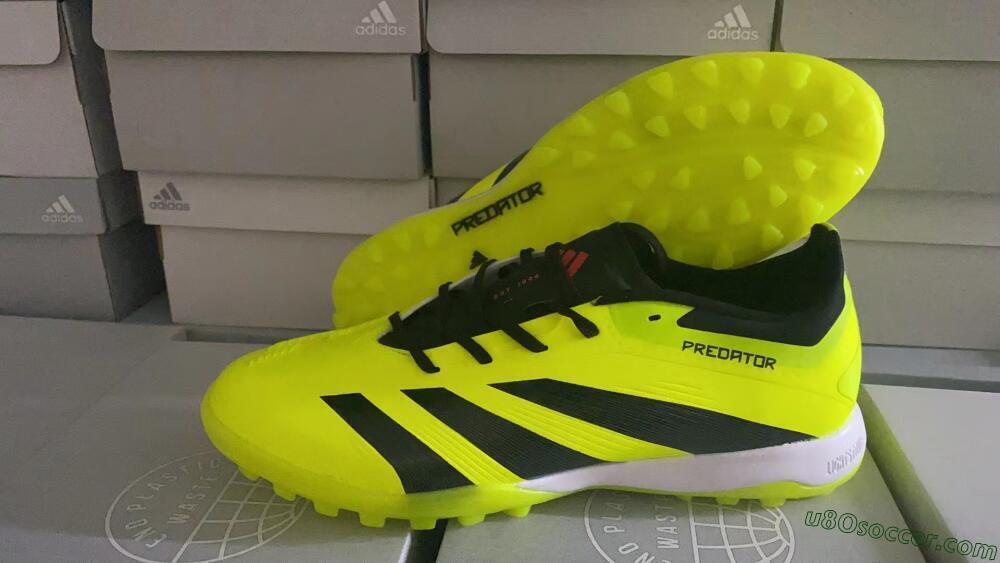 Adidas Predator 24 Elite TF Artificial Turf Soccer Shoes - Yellow/Black/White