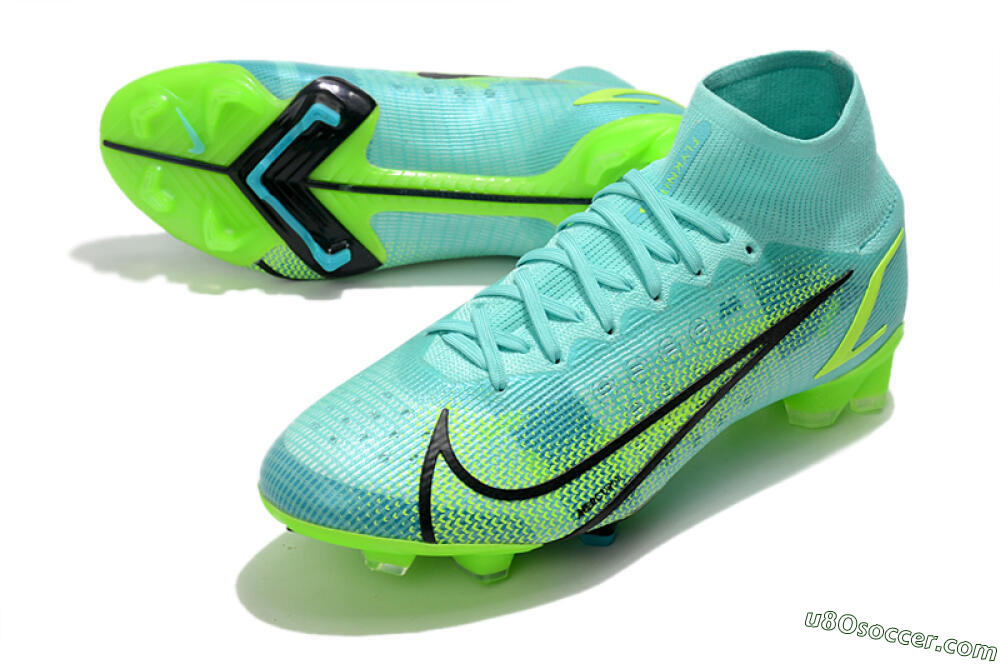 Nike Mercurial Superfly 8 Elite FG Firm Ground Soccer Cleats - Jade/Black/Yellow 3