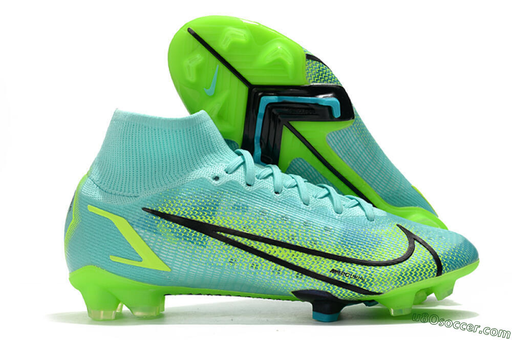 Nike Mercurial Superfly 8 Elite FG Firm Ground Soccer Cleats - Jade/Black/Yellow 1
