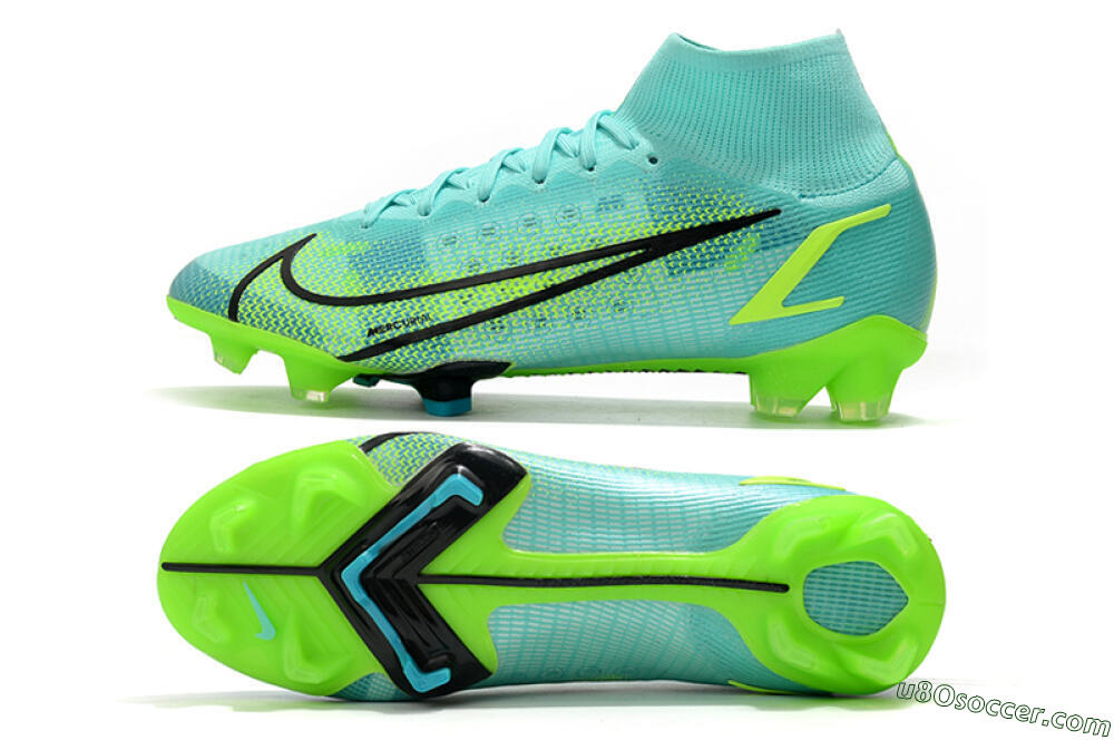 Nike Mercurial Superfly 8 Elite FG Firm Ground Soccer Cleats - Jade/Black/Yellow 0