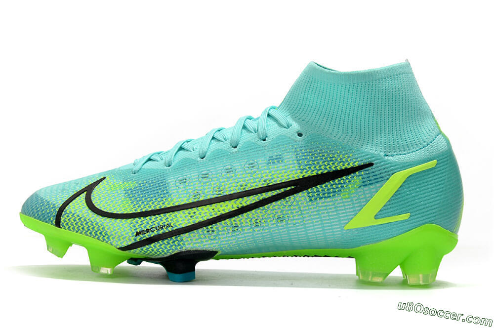 Nike Mercurial Superfly 8 Elite FG Firm Ground Soccer Cleats - Jade/Black/Yellow 2