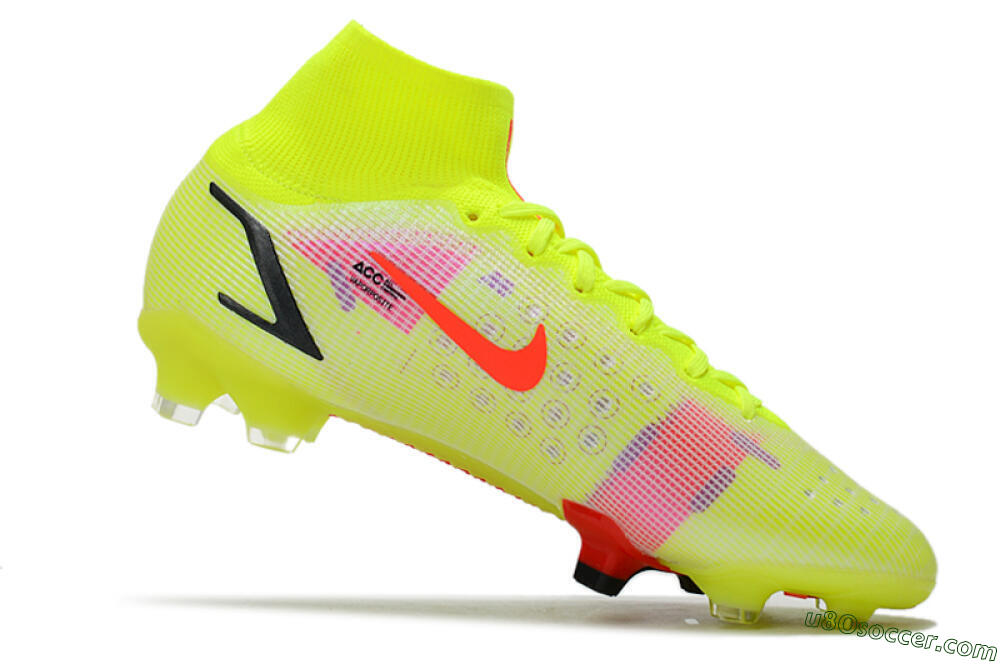 Nike Mercurial Superfly 8 Elite FG Firm Ground Soccer Cleats - Yellow/Black/Red 4