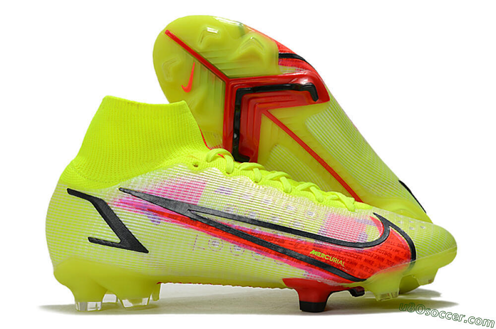Nike Mercurial Superfly 8 Elite FG Firm Ground Soccer Cleats - Yellow/Black/Red 1