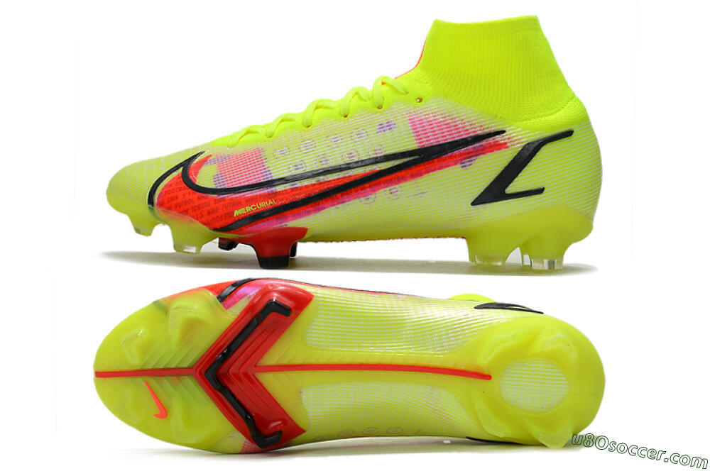Nike Mercurial Superfly 8 Elite FG Firm Ground Soccer Cleats - Yellow/Black/Red 0