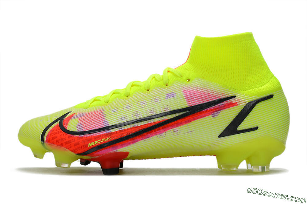 Nike Mercurial Superfly 8 Elite FG Firm Ground Soccer Cleats - Yellow/Black/Red 2