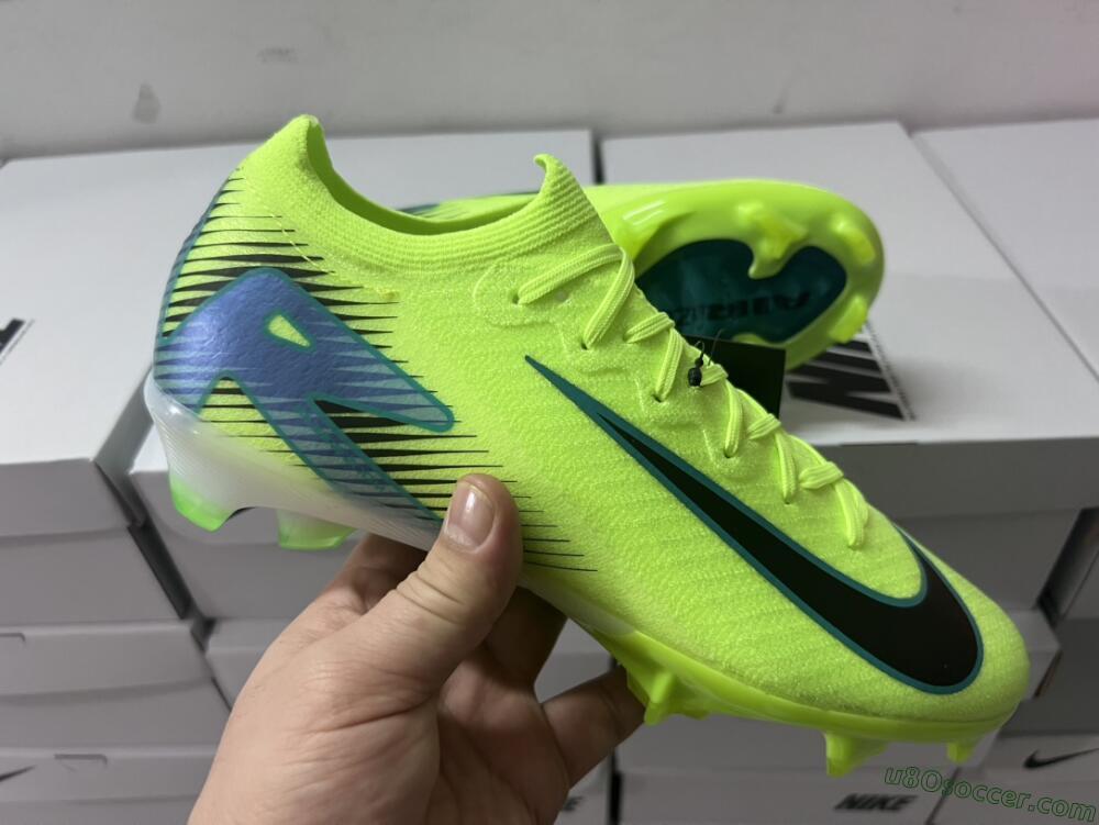 Nike Air Zoom Mercurial Vapor 16 Elite FG Firm Ground Soccer Cleats - Yellow/Black/Blue
