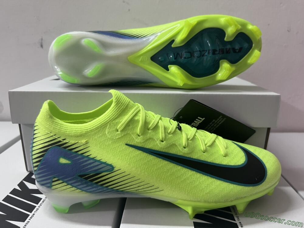 Nike Air Zoom Mercurial Vapor 16 Elite FG Firm Ground Soccer Cleats - Yellow/Black/Blue