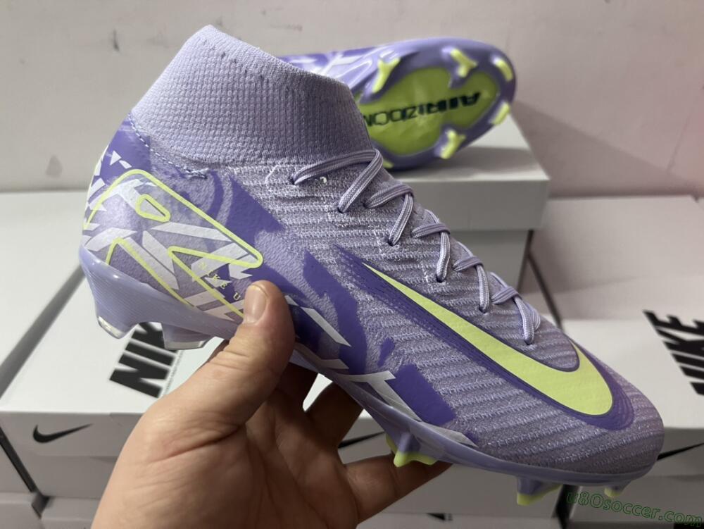 Nike Air Zoom Mercurial Superfly 10 Elite FG Firm Ground Soccer Cleats - Purple/Yellow/White