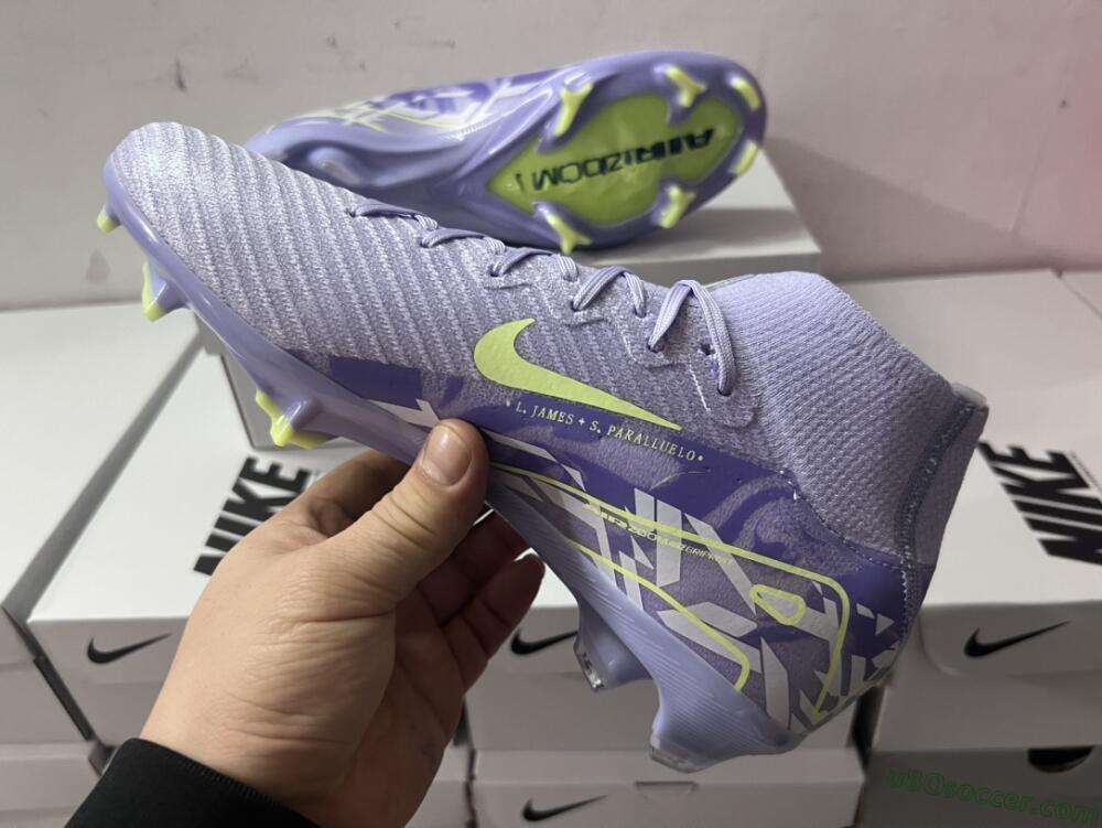 Nike Air Zoom Mercurial Superfly 10 Elite FG Firm Ground Soccer Cleats - Purple/Yellow/White