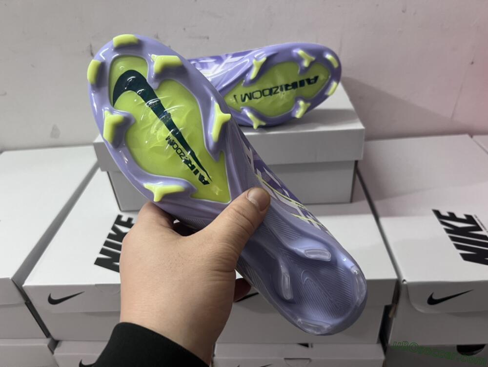 Nike Air Zoom Mercurial Superfly 10 Elite FG Firm Ground Soccer Cleats - Purple/Yellow/White