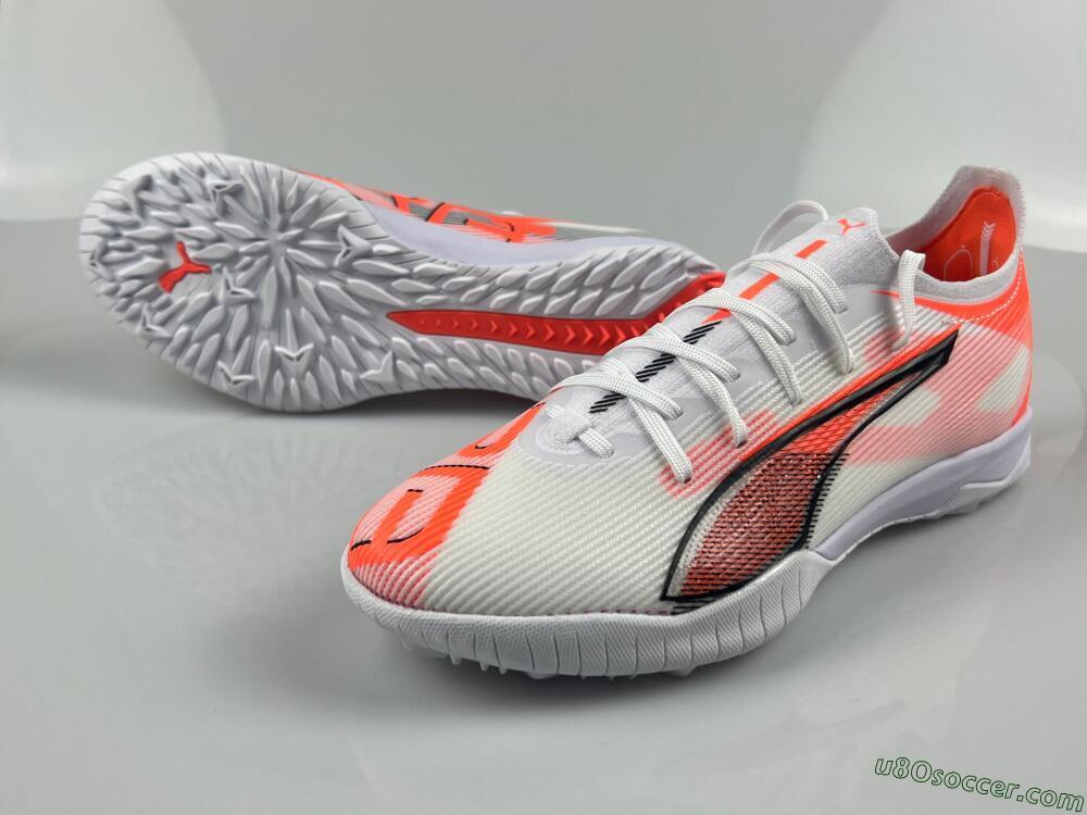 Puma Ultra Ultimate TF Artificial Turf Soccer Shoes - White/Red/Black