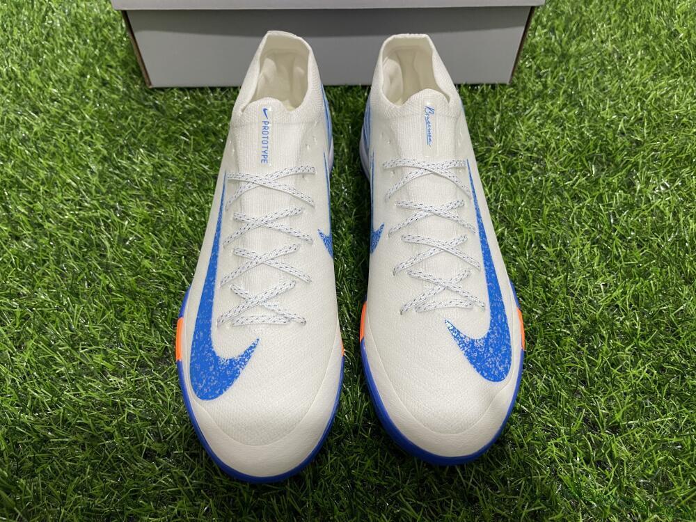 Nike Air Zoom Mercurial Vapor 16 Elite IC Indoor & Futsal Soccer Shoes - White/Blue/Orange