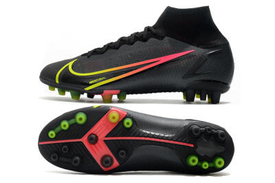 Nike Mercurial Superfly 8 Elite AG Artificial Grass Soccer Cleats - Black/Yellow/Pink