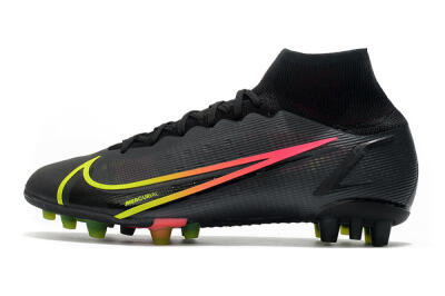 Nike Mercurial Superfly 8 Elite AG Artificial Grass Soccer Cleats - Black/Yellow/Pink