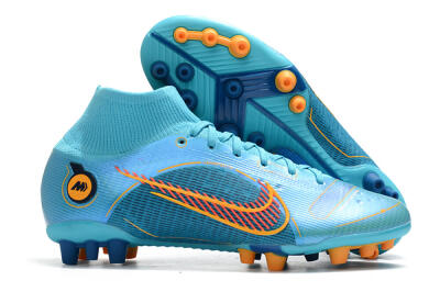 Nike Mercurial Superfly 8 Elite AG Artificial Grass Soccer Cleats - Blue/Yellow/Black