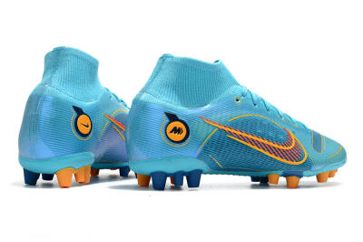 Nike Mercurial Superfly 8 Elite AG Artificial Grass Soccer Cleats - Blue/Yellow/Black