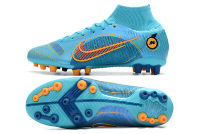 Nike Mercurial Superfly 8 Elite AG Artificial Grass Soccer Cleats - Blue/Yellow/Black