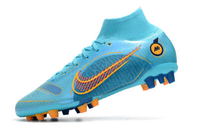 Nike Mercurial Superfly 8 Elite AG Artificial Grass Soccer Cleats - Blue/Yellow/Black