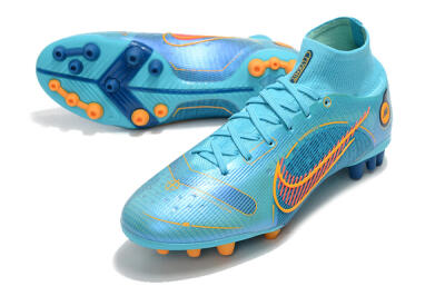 Nike Mercurial Superfly 8 Elite AG Artificial Grass Soccer Cleats - Blue/Yellow/Black