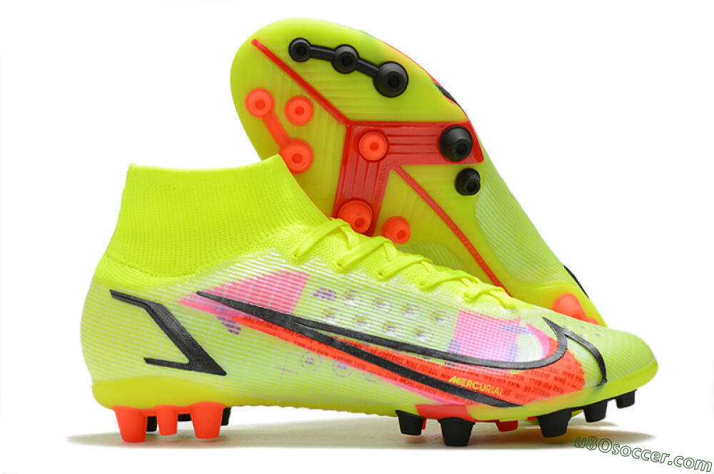 Nike Mercurial Superfly 8 Elite AG Artificial Grass Soccer Cleats - Yellow/Black/Red 1