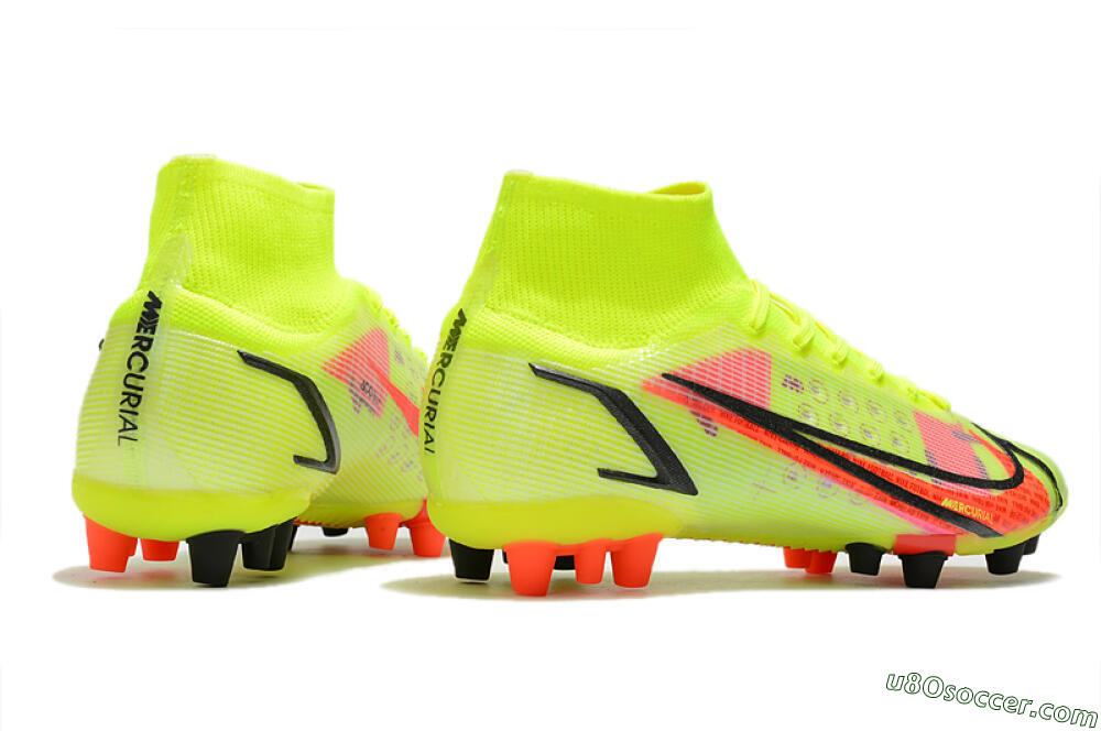 Nike Mercurial Superfly 8 Elite AG Artificial Grass Soccer Cleats - Yellow/Black/Red 6