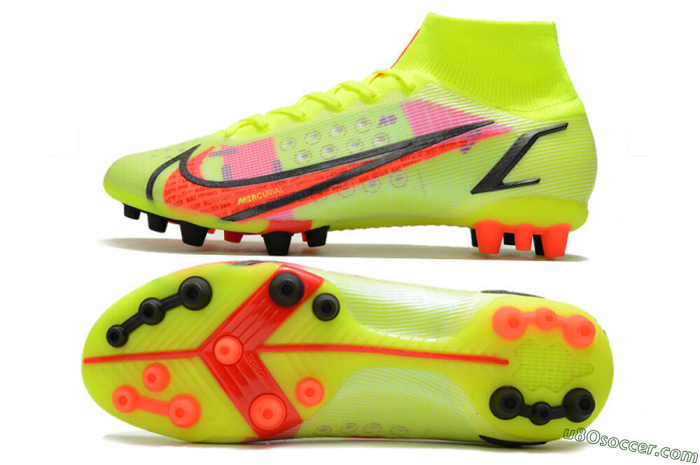 Nike Mercurial Superfly 8 Elite AG Artificial Grass Soccer Cleats - Yellow/Black/Red 0
