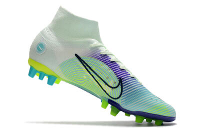 Nike Mercurial Superfly 8 Elite AG Artificial Grass Soccer Cleats - Jade/Yellow/Blue