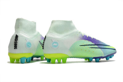 Nike Mercurial Superfly 8 Elite AG Artificial Grass Soccer Cleats - Jade/Yellow/Blue
