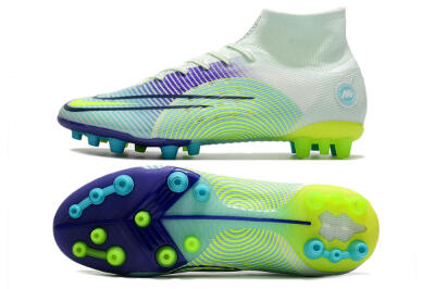 Nike Mercurial Superfly 8 Elite AG Artificial Grass Soccer Cleats - Jade/Yellow/Blue