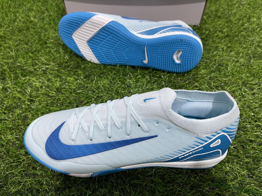 Nike Air Zoom Mercurial Vapor 16 Elite IC Indoor & Futsal Soccer Shoes - Jade/Blue/White