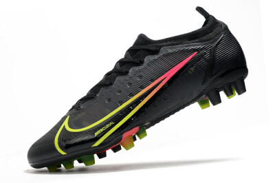 Nike Mercurial Vapor 14 Elite AG Artificial Grass Soccer Cleats - Black/Yellow/Pink