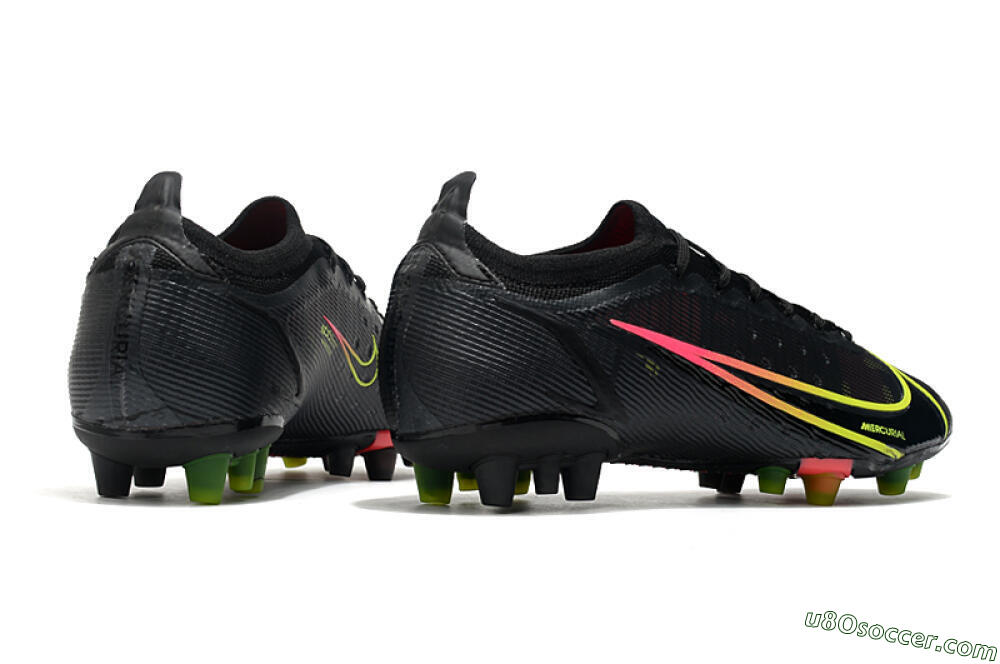 Nike Mercurial Vapor 14 Elite AG Artificial Grass Soccer Cleats - Black/Yellow/Pink 6