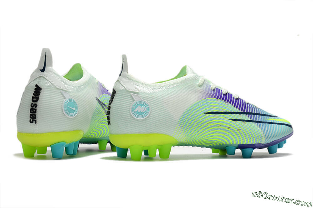 Nike Mercurial Vapor 14 Elite AG Artificial Grass Soccer Cleats - Jade/Yellow/Blue 6