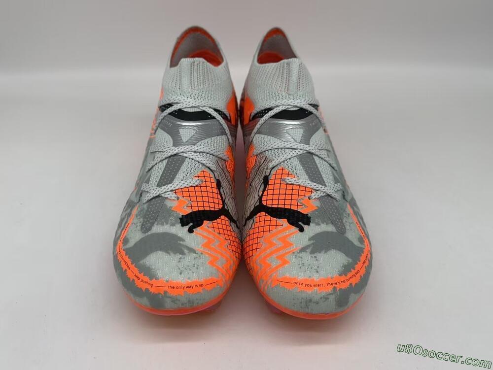 Puma Future Ultimate FG Firm Ground Soccer Cleats - Silver/Red/Pink