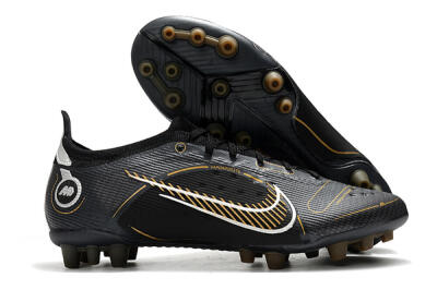 Nike Mercurial Vapor 14 Elite AG Artificial Grass Soccer Cleats - Black/Gold/Silver