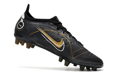 Nike Mercurial Vapor 14 Elite AG Artificial Grass Soccer Cleats - Black/Gold/Silver