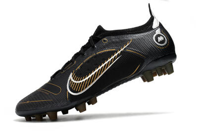 Nike Mercurial Vapor 14 Elite AG Artificial Grass Soccer Cleats - Black/Gold/Silver