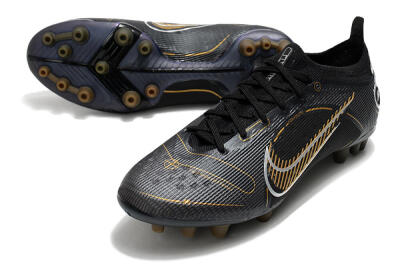 Nike Mercurial Vapor 14 Elite AG Artificial Grass Soccer Cleats - Black/Gold/Silver