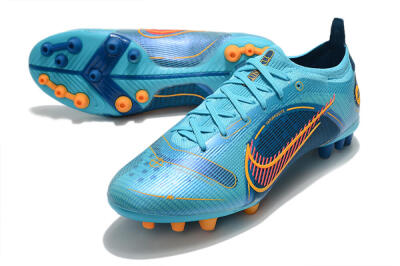 Nike Mercurial Vapor 14 Elite AG Artificial Grass Soccer Cleats - Blue/Yellow/Red