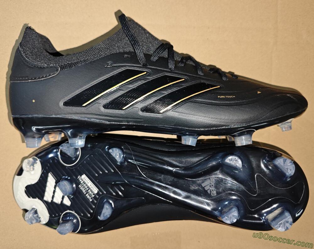 Adidas Copa Pure 2+ FG Firm Ground Soccer Cleats - Black/Gold/Blue