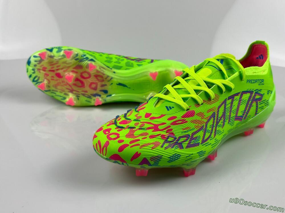 Adidas Predator Elite 24 FG Firm Ground Soccer Cleats - Yellow/Blue/Purple