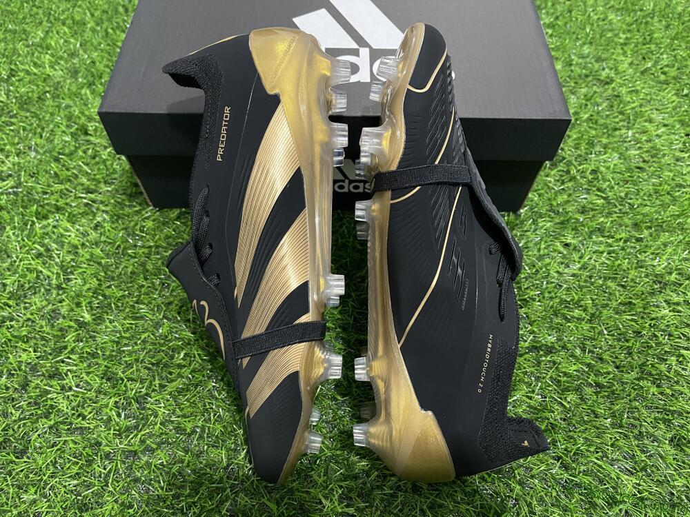 Adidas Predator Elite Tongue FG Firm Ground Soccer Cleats - Black/Gold