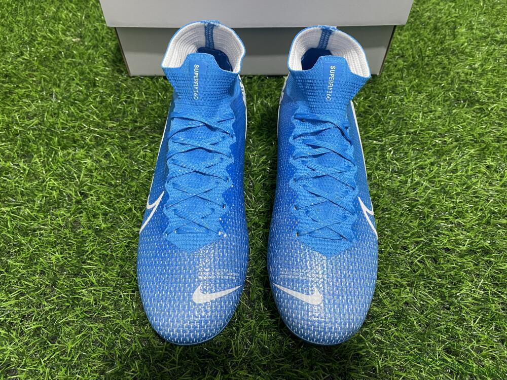 Nike Mercurial Superfly 7 Elite FG Firm Ground Soccer Cleats - Blue/White